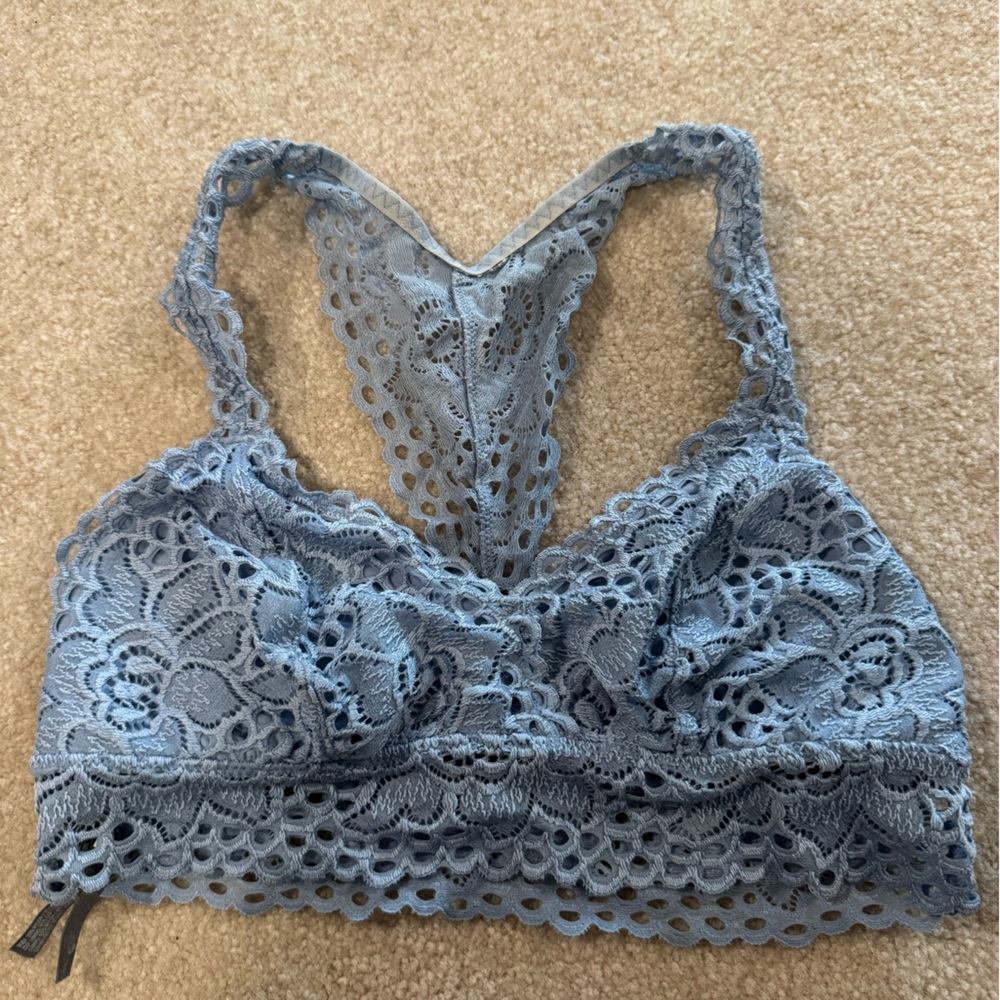 Lace Bralette in Dusty Blue